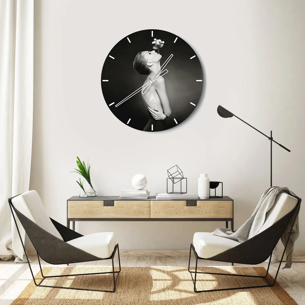 Wandklok - Klok - Excentrieke elegantie - 40x40 cm