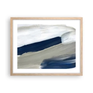 Een poster in een licht eiken lijst - Ontmoeting met witheid - 50x40 cm