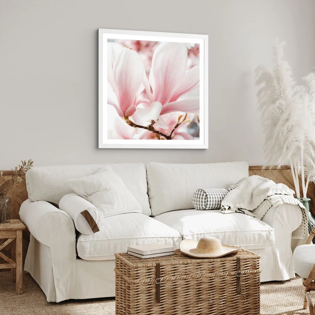 Poster in een witte lijst - Een overvloed aan tederheid - 50x50 cm