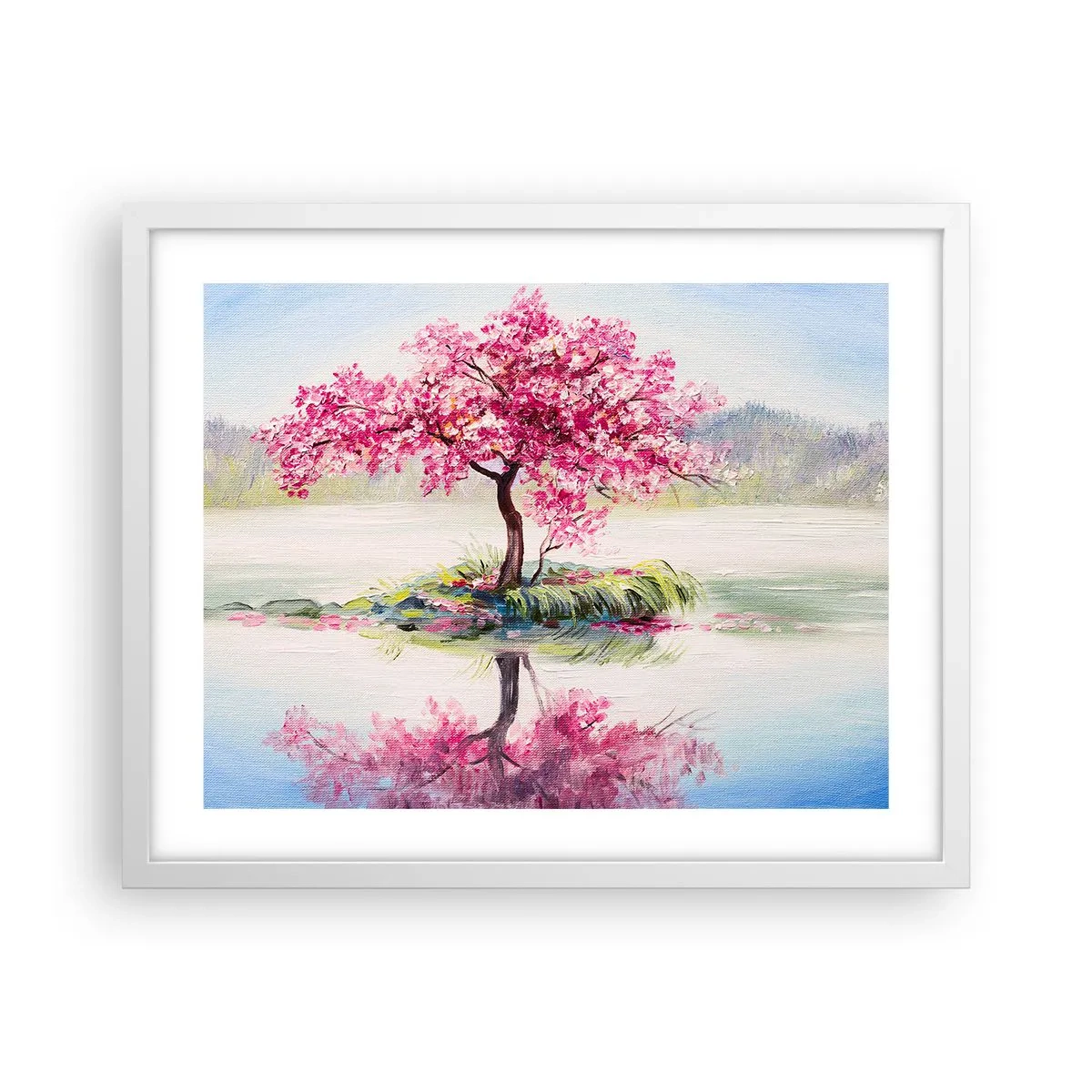 Poster in een witte lijst - Lentefeest - 50x40 cm