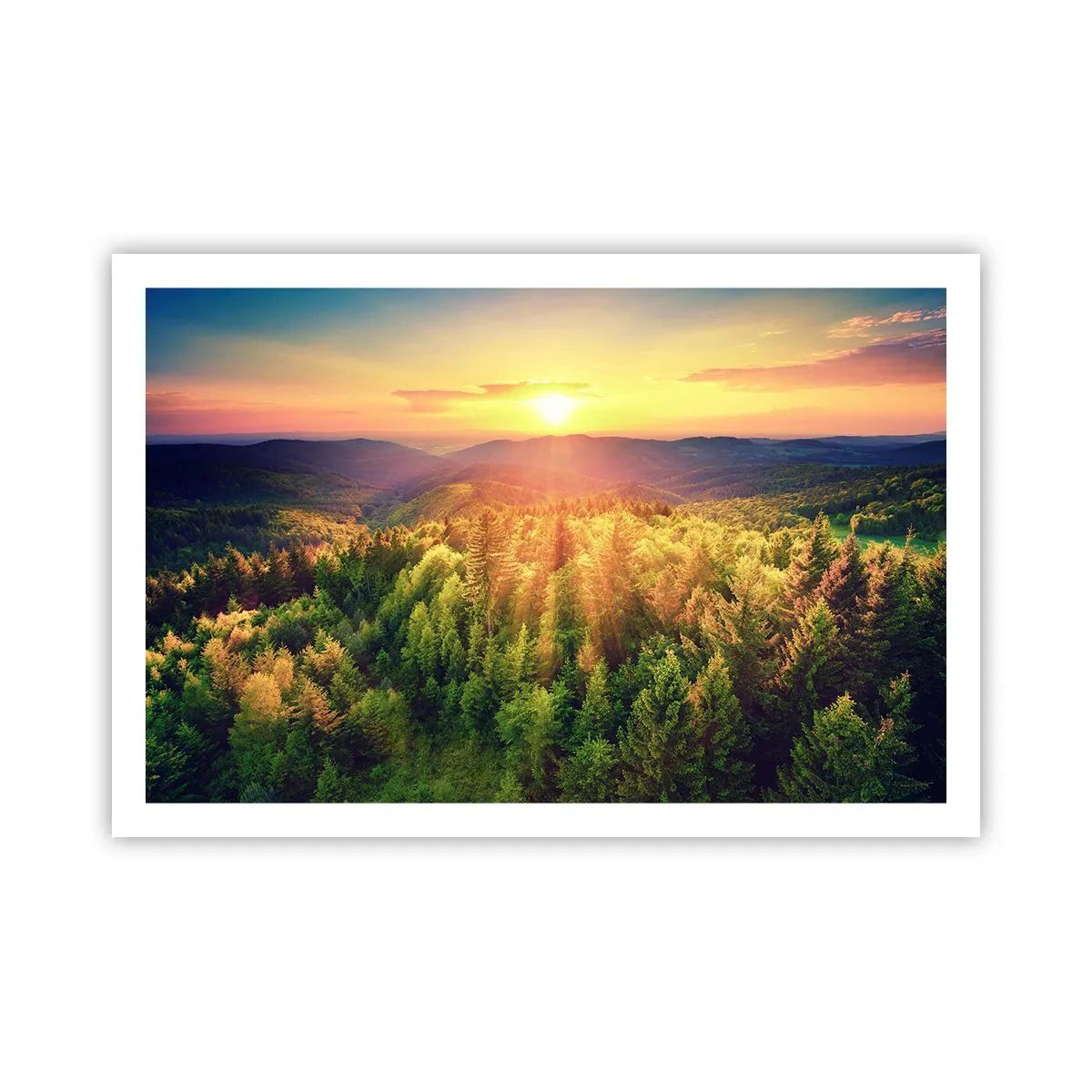 Poster - Hoekpunten en topjes - 91x61 cm