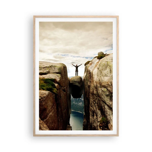 Een poster in een licht eiken lijst - Hoe gaat het met mij?! - 70x100 cm