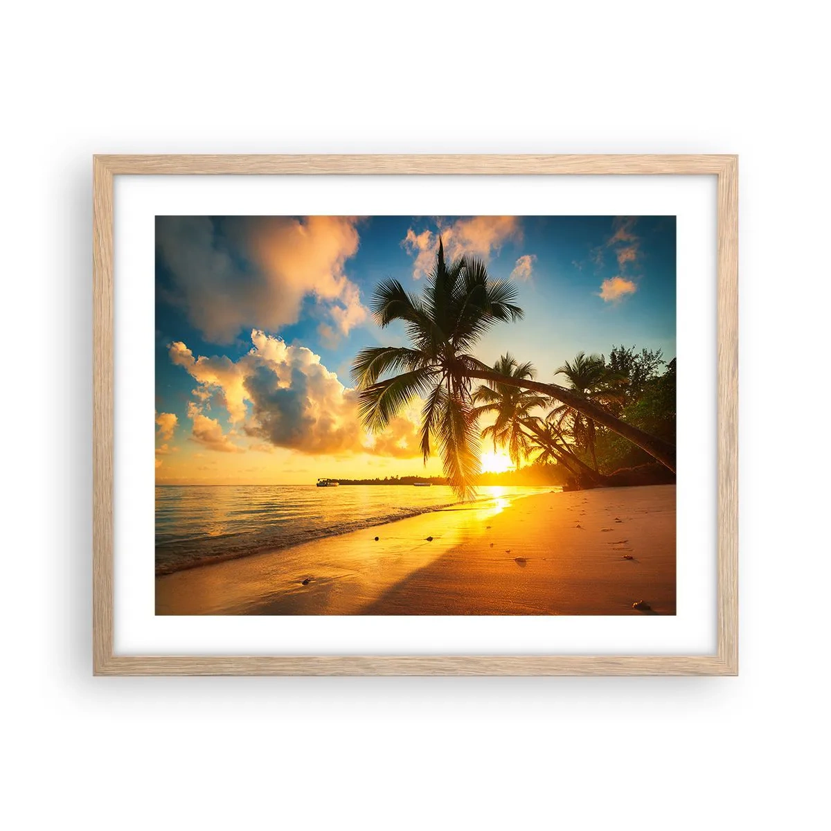 Een poster in een licht eiken lijst - Caribische droom - 50x40 cm