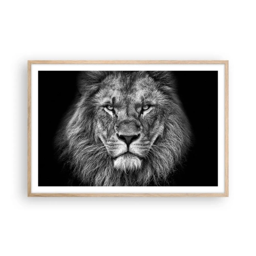 Een poster in een licht eiken lijst - In een kroningskleed - 91x61 cm