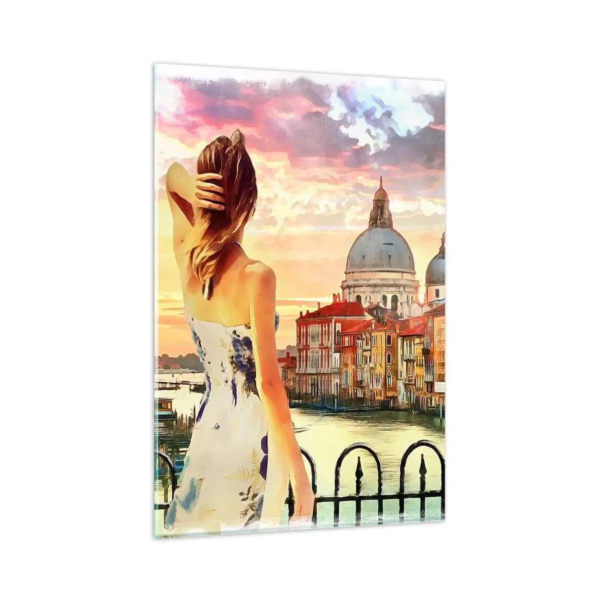 Schilderen op glas - Als een avontuur alleen in ... - 80x120 cm