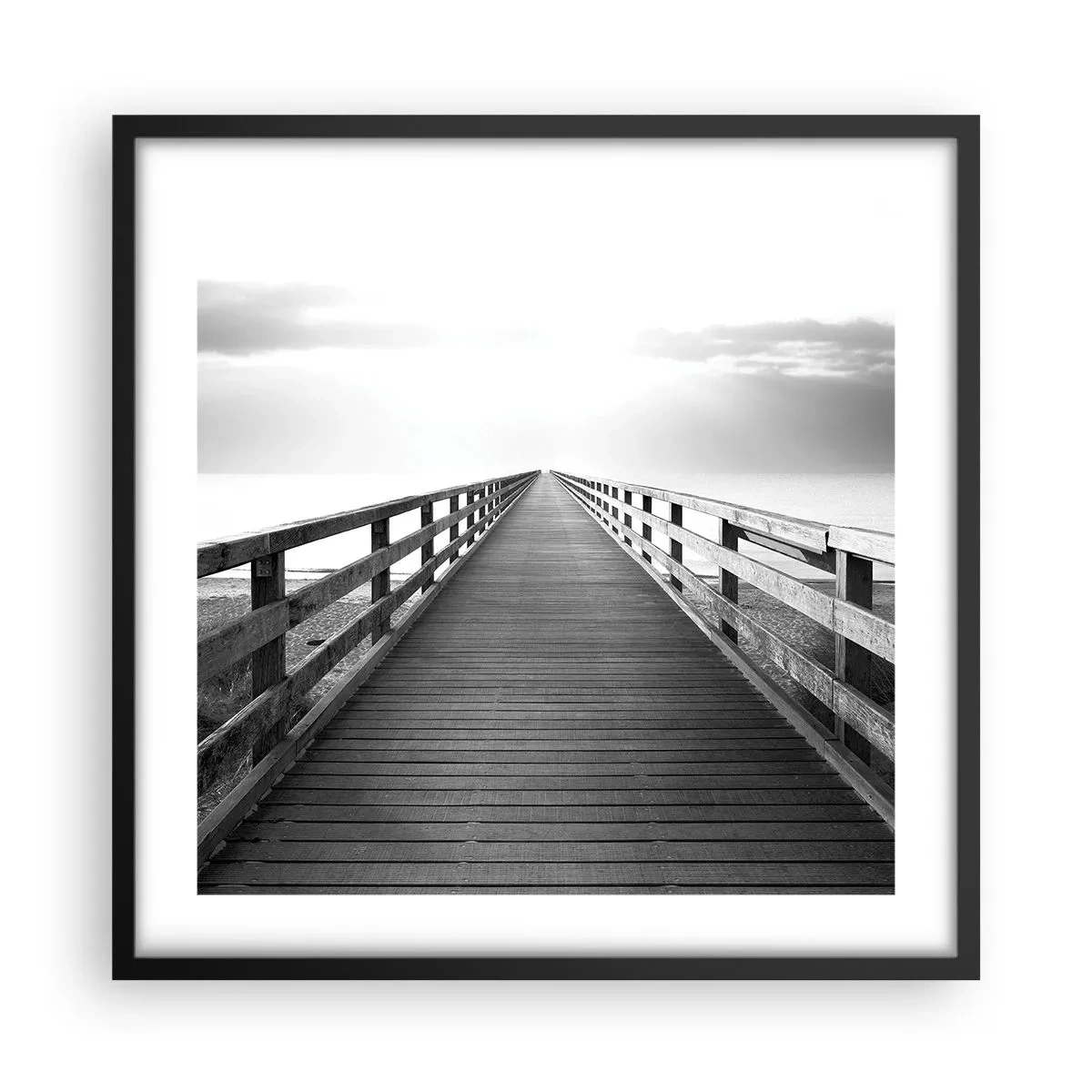 Poster in een zwarte lijst - In de verte ... - 50x50 cm