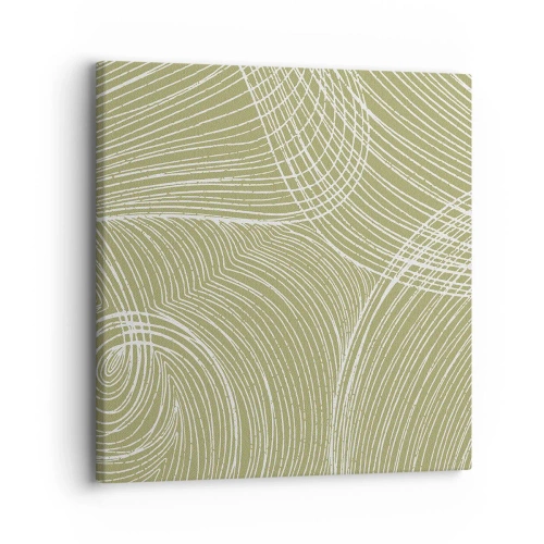 Schilderen op canvas - Ingewikkelde abstractie in wit - 30x30 cm