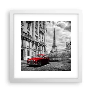 Poster in een witte lijst - Roofdier in de stad - 30x30 cm