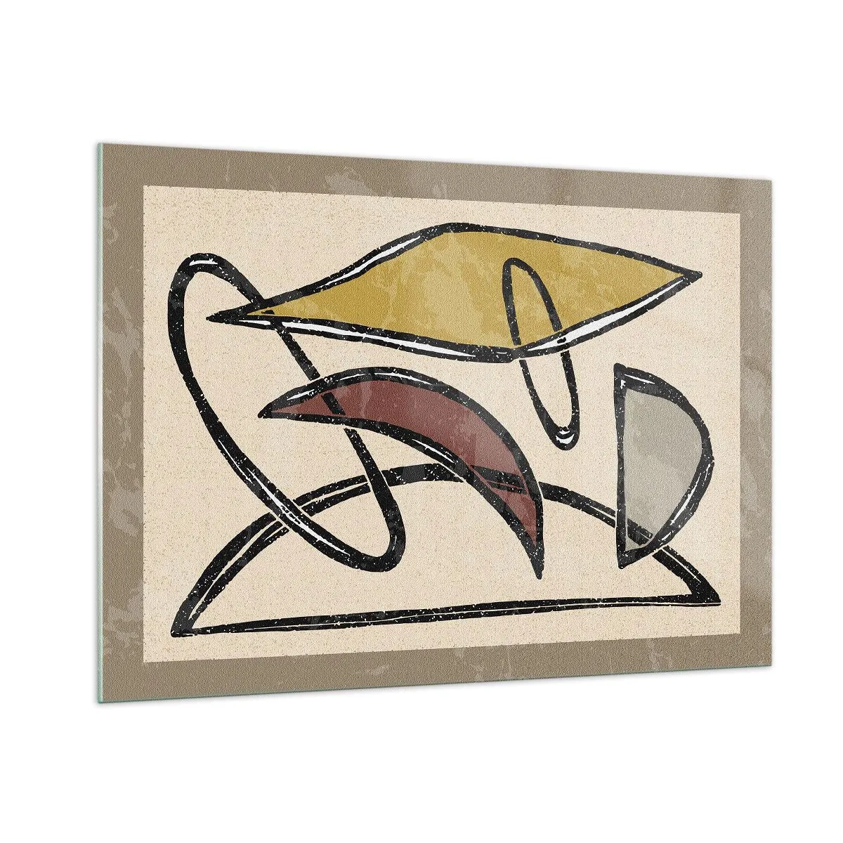 Schilderen op glas - Verticale en horizontale lijnen - 100x70 cm