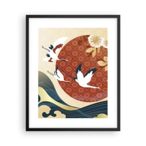 Poster in een zwarte lijst - Japans sprookje - 40x50 cm