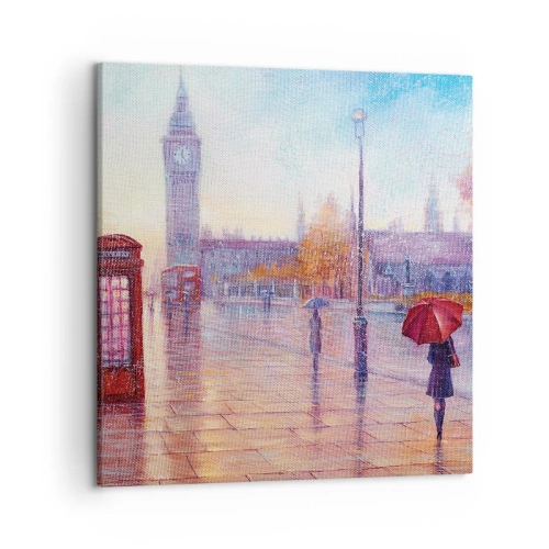 Schilderen op canvas - Herfstdag in Londen - 50x50 cm