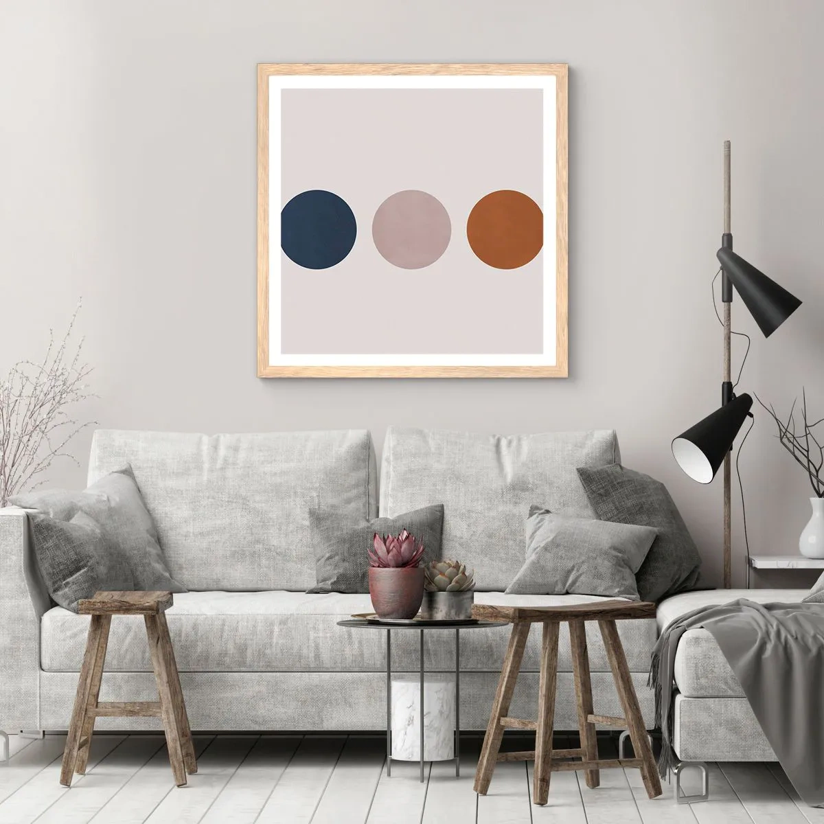 Een poster in een licht eiken lijst - Een symbool van uitmuntendheid - 60x60 cm