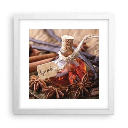 Poster in een witte lijst - Naar de eenheid van lichaam en geest - 30x30 cm