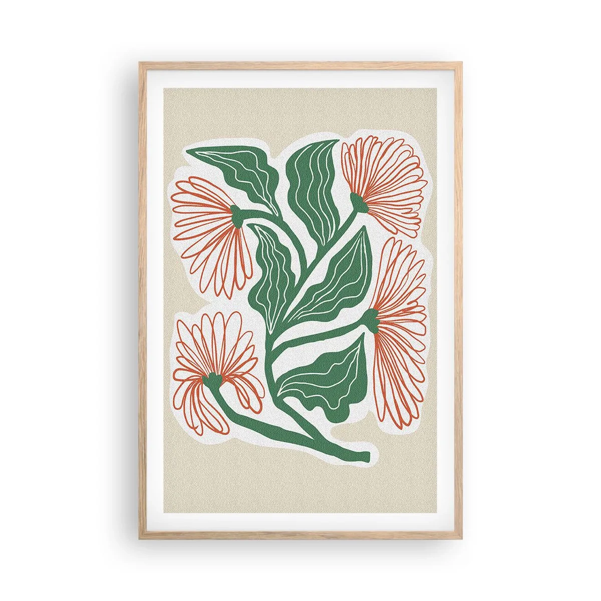 Een poster in een licht eiken lijst - Folk en modern - 61x91 cm