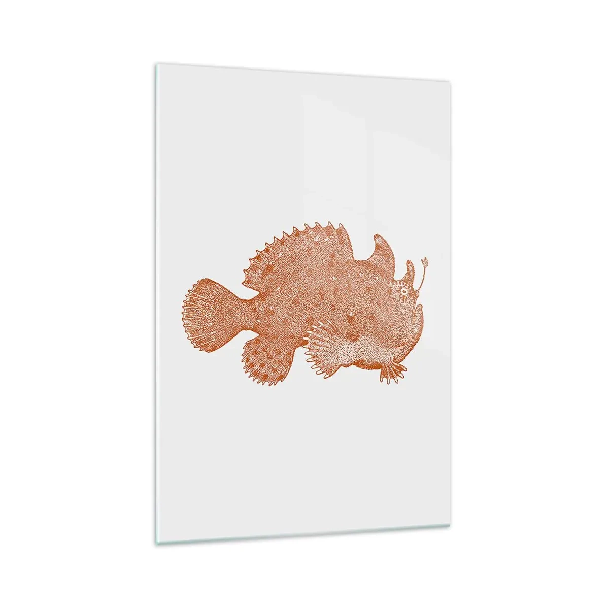 Schilderen op glas - En toch een vis - 70x100 cm