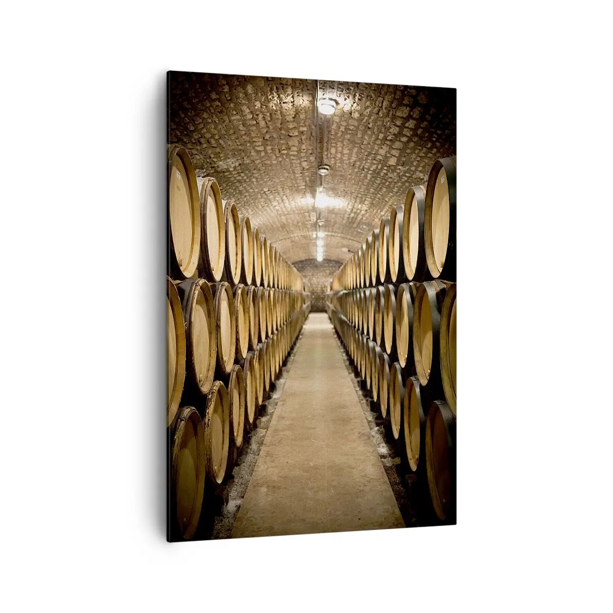 Schilderen op canvas - In een bakstenen kelder - 70x100 cm