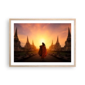 Een poster in een licht eiken lijst - In vrede voor de eeuwigheid - 70x50 cm