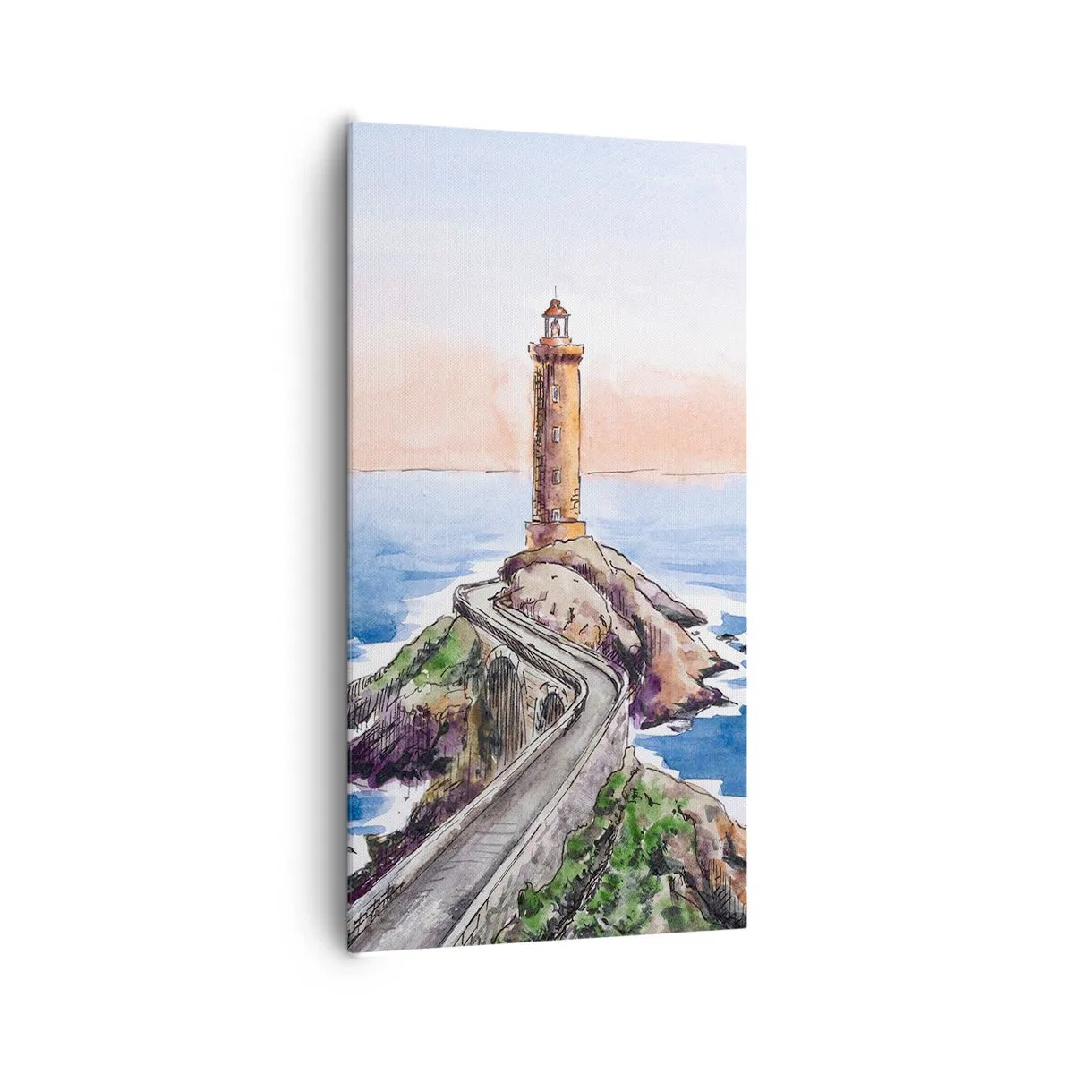 Schilderen op canvas - Kijkend naar de zee - 65x120 cm