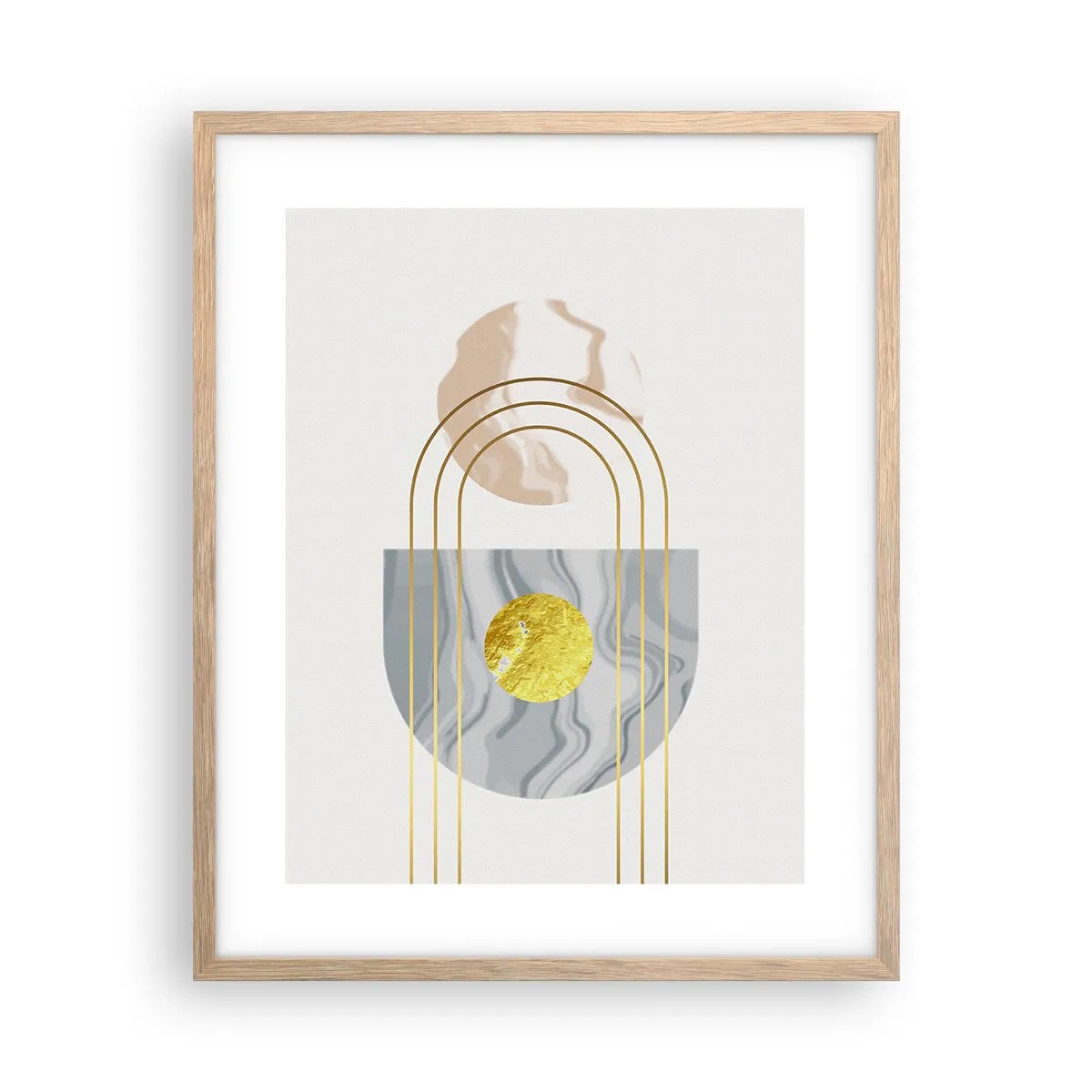 Een poster in een licht eiken lijst - Helderheid en schittering - 40x50 cm