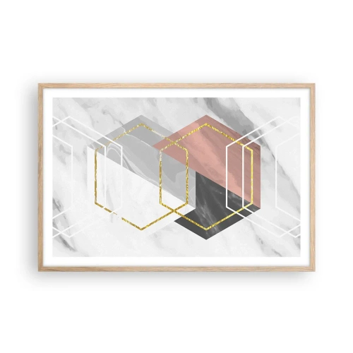 Een poster in een licht eiken lijst - Keten samenstelling - 91x61 cm