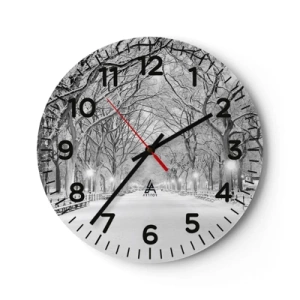 Wandklok - Klok - Vier seizoenen - winter - 40x40 cm