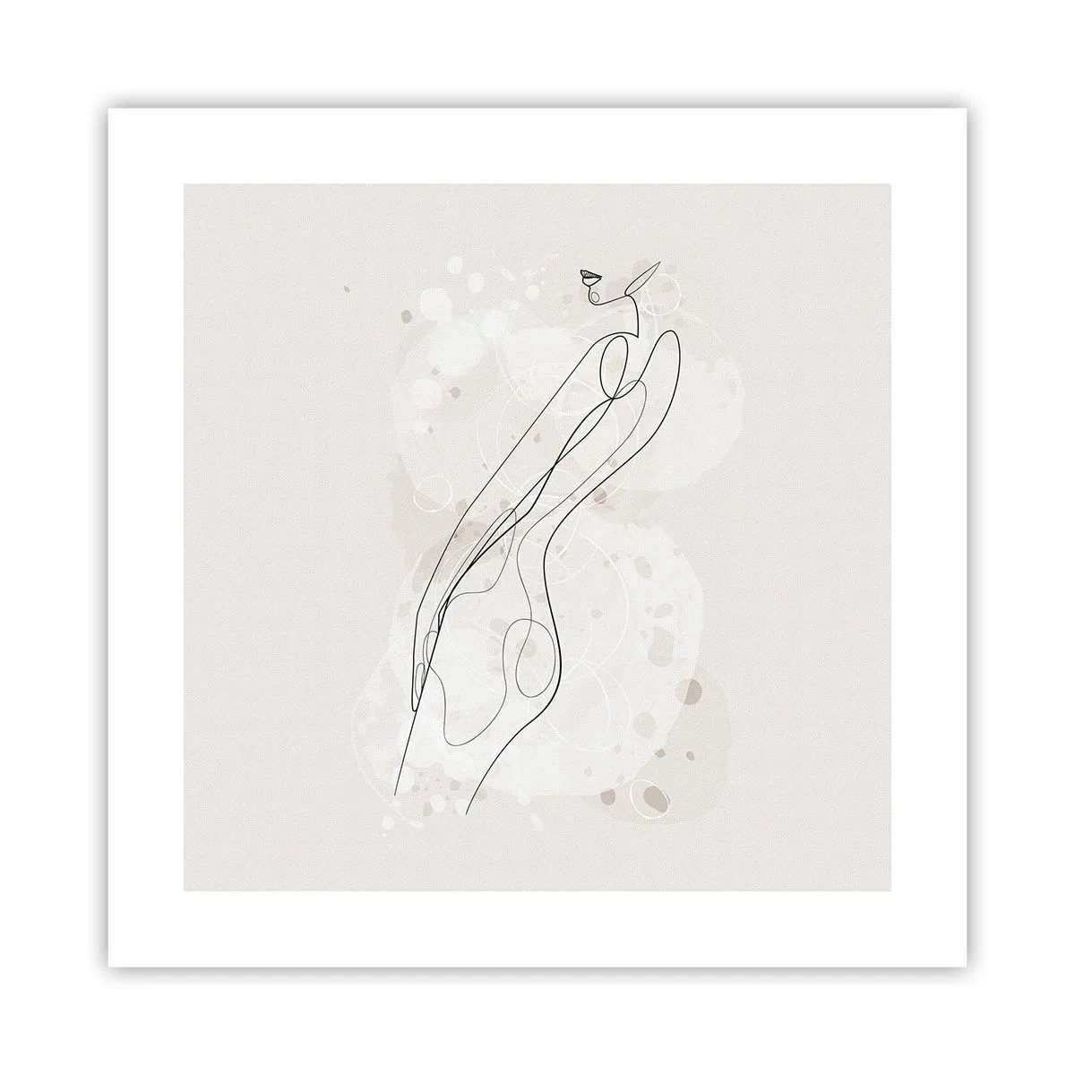 Poster - De blik dwaalt af - 40x40 cm