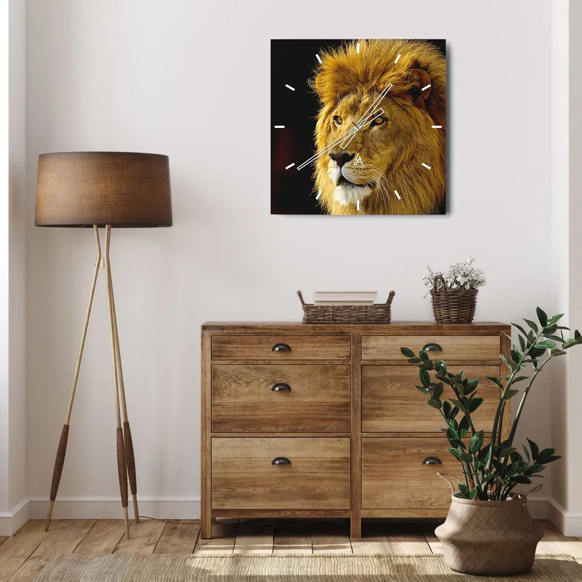 Wandklok - Klok - Portret van de koning - 30x30 cm