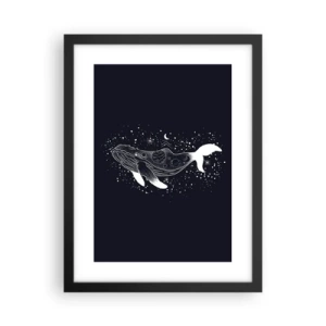 Poster in een zwarte lijst - In de oceaan van het universum - 30x40 cm
