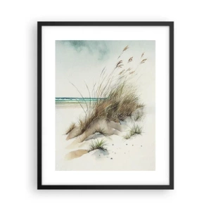 Poster in een zwarte lijst - Bedekt met zand - 40x50 cm