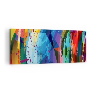 Schilderen op canvas - Kleurrijke duizeligheid - 120x50 cm