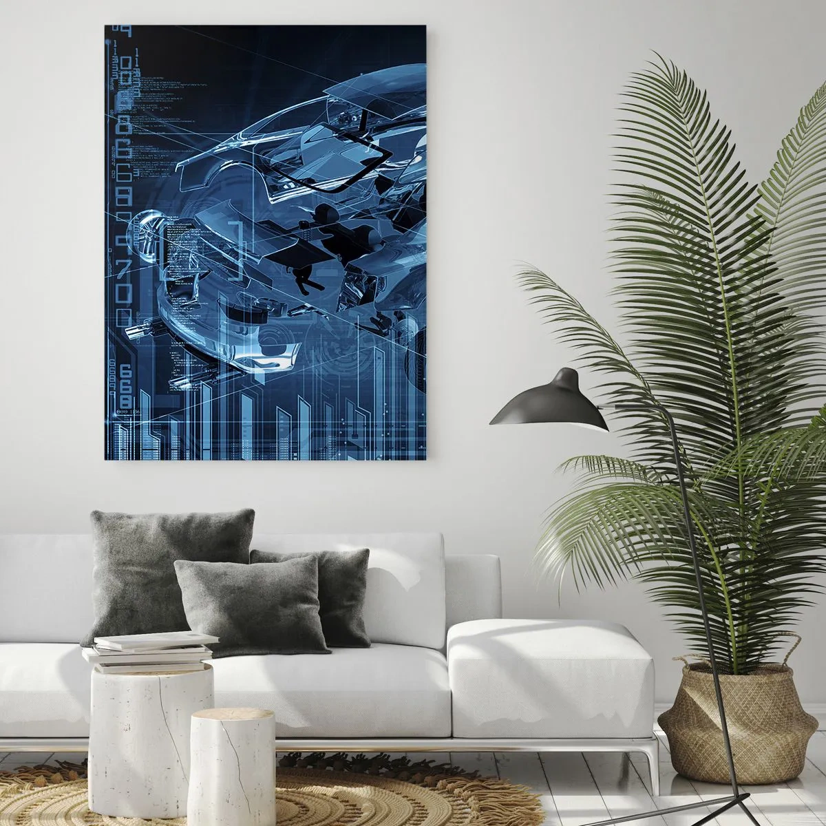 Schilderen op glas - Technische anatomie - 80x120 cm