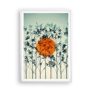 Poster in een witte lijst - Japanse zon - 70x100 cm
