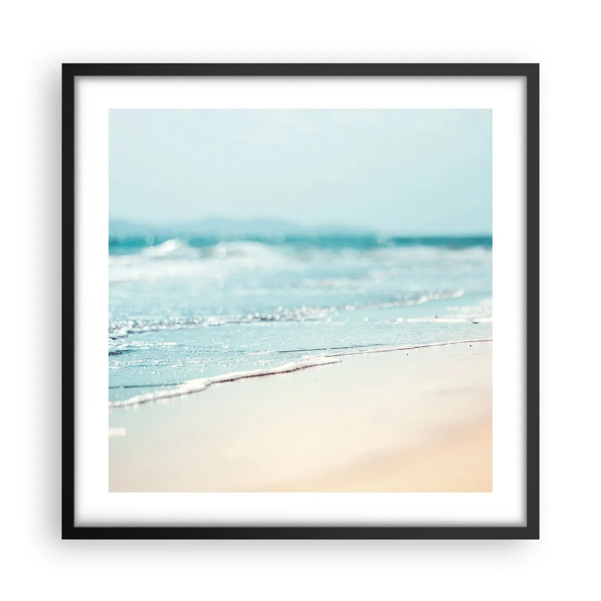 Poster in een zwarte lijst - Warmte en geluid - 50x50 cm