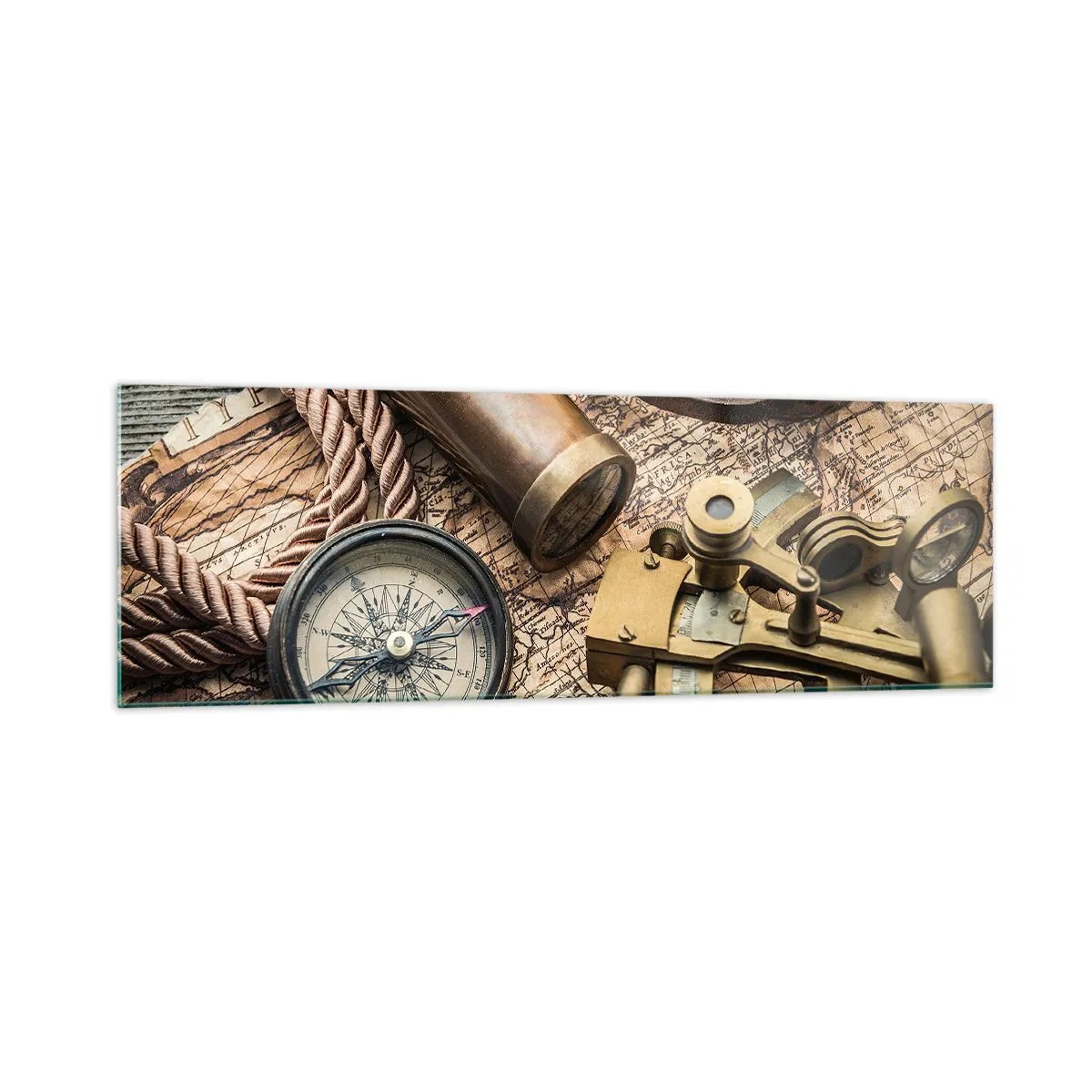 Schilderen op glas - Zet koers - 160x50 cm