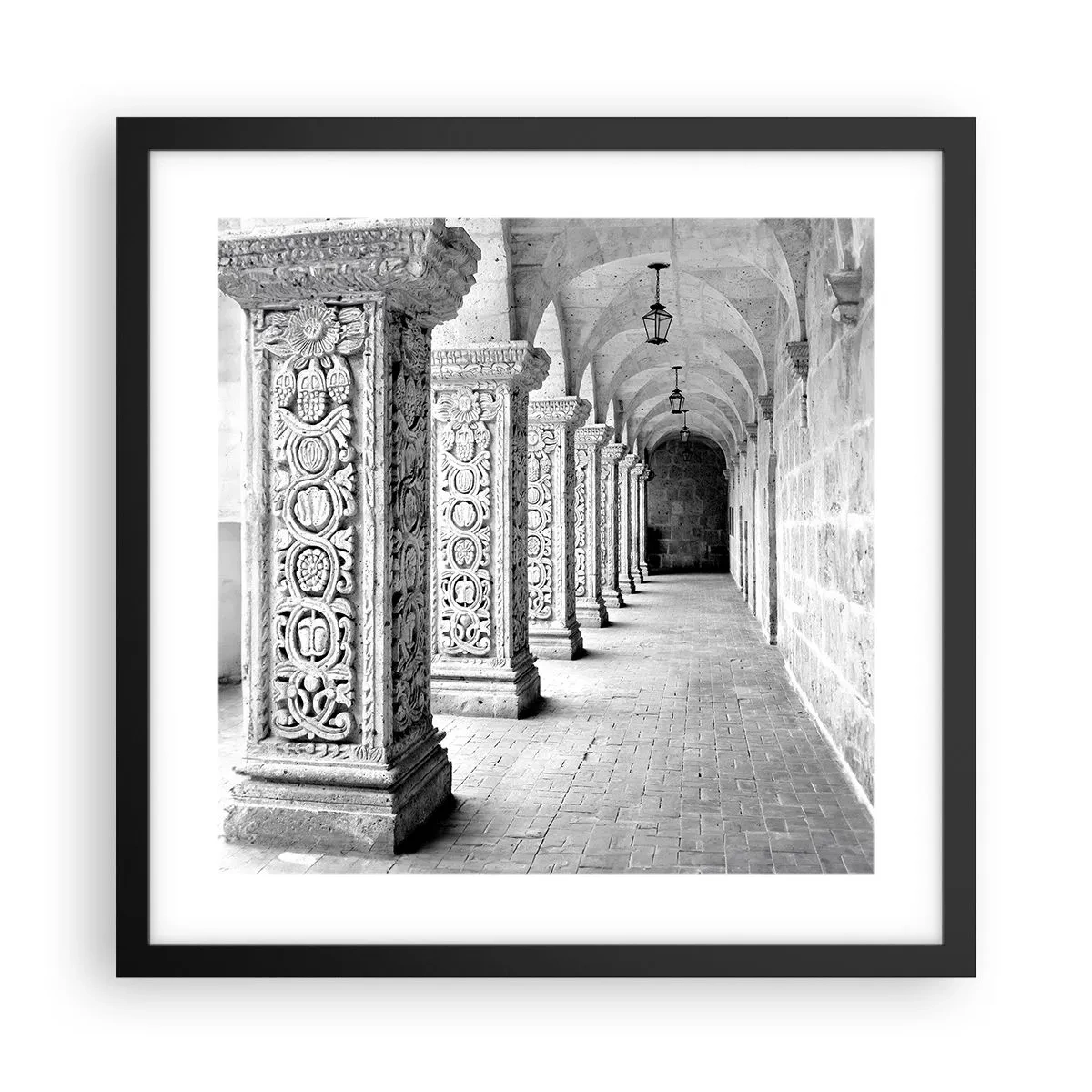 Poster in een zwarte lijst - En waar naar toe….? - 40x40 cm