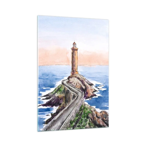 Schilderen op glas - Kijkend naar de zee - 70x100 cm