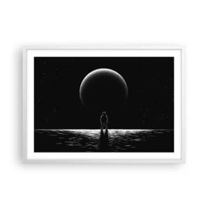 Poster in een witte lijst - Oog in oog - 70x50 cm