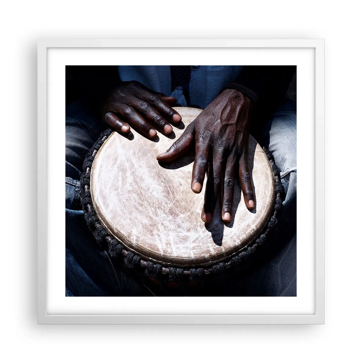 Poster in een witte lijst - Leef in je eigen ritme - 50x50 cm