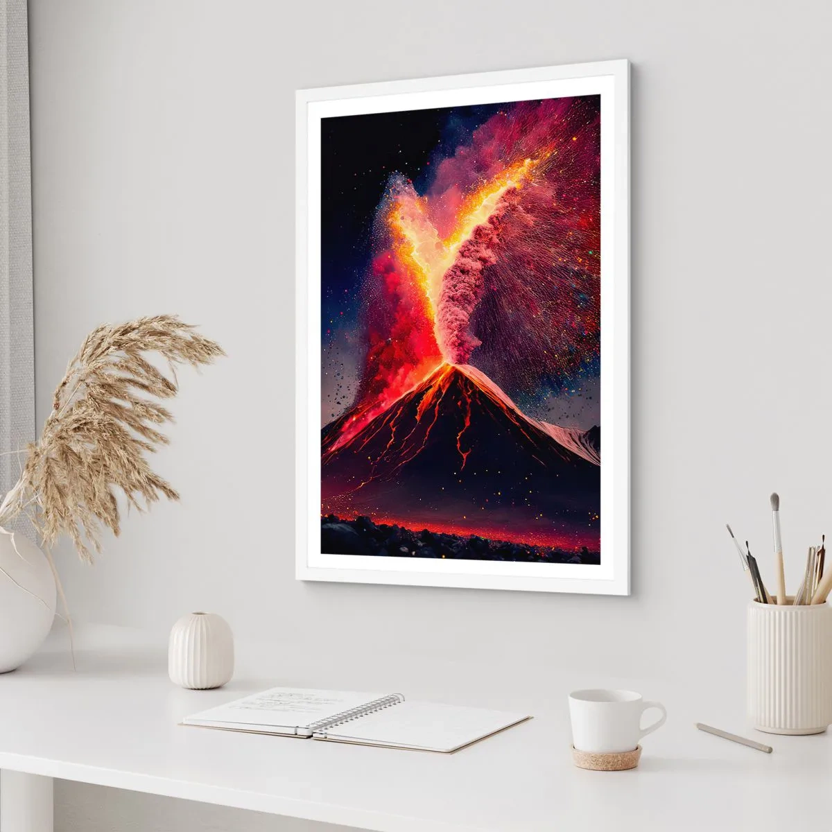 Poster in een witte lijst - Schoonheid en verschrikking - 70x100 cm