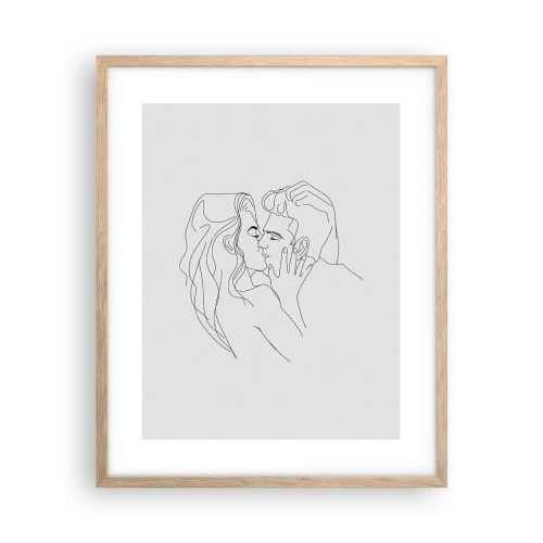 Een poster in een licht eiken lijst - Dezelfde regel - 40x50 cm