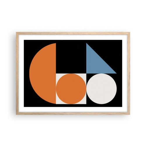 Een poster in een licht eiken lijst - Dacht lay-out - 70x50 cm