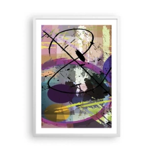 Poster in een witte lijst - Je kunt rechtdoor of rondom - 50x70 cm