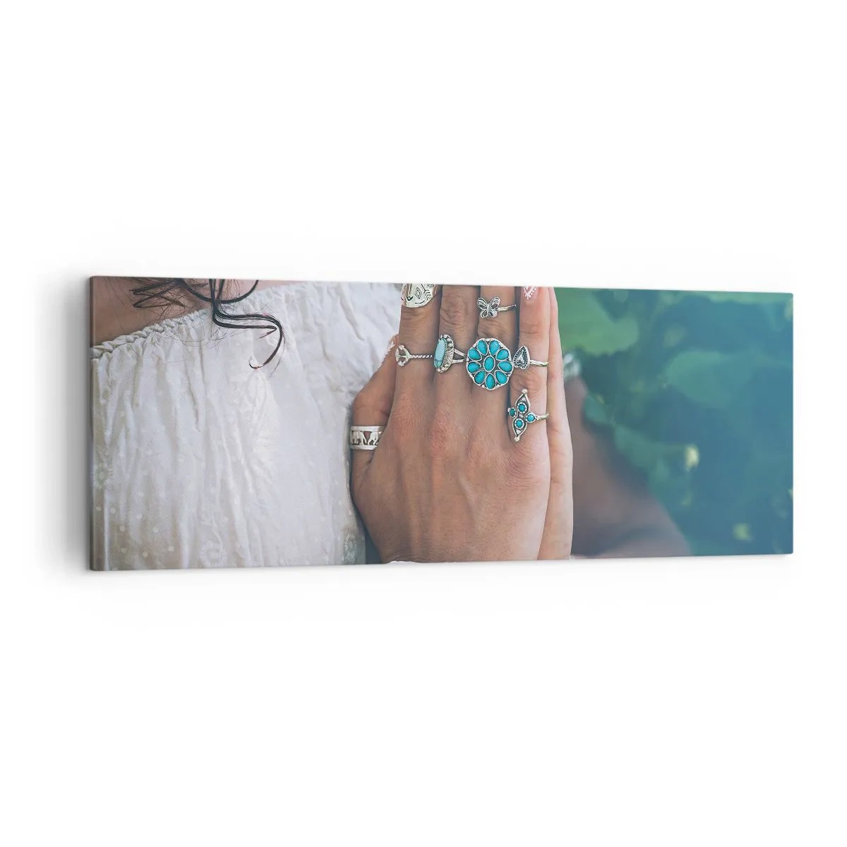 Schilderen op canvas - Welkom in het centrum van het zijn - 140x50 cm