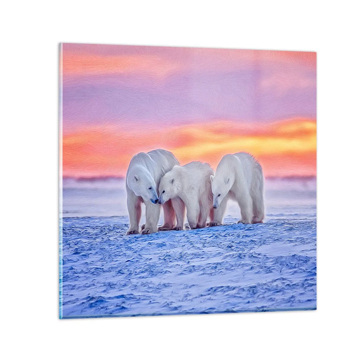 Schilderen op glas - Familie warmte is genoeg - 30x30 cm