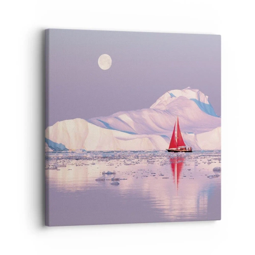 Schilderen op canvas - De hitte van het zeil, de kilte van het ijs - 30x30 cm