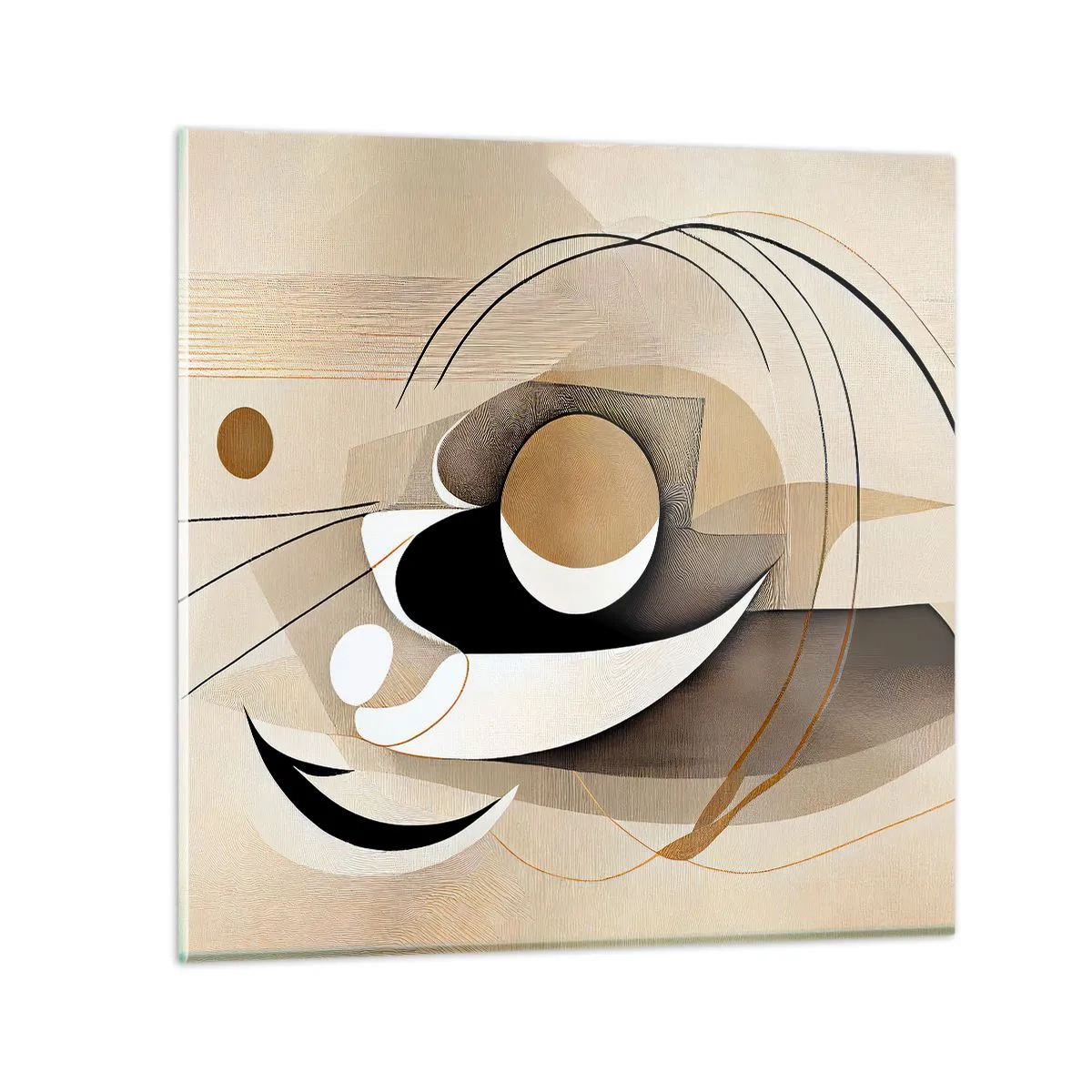 Schilderen op glas - Compositie: de essentie van de dingen - 30x30 cm