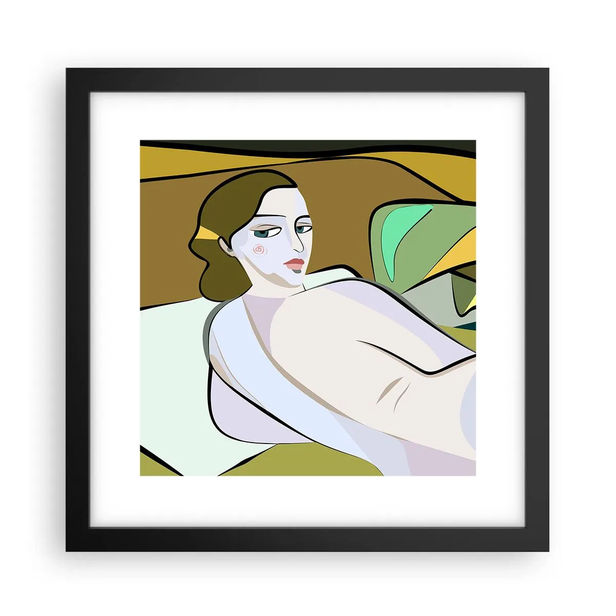 Poster in een zwarte lijst - Intiem portret - 30x30 cm