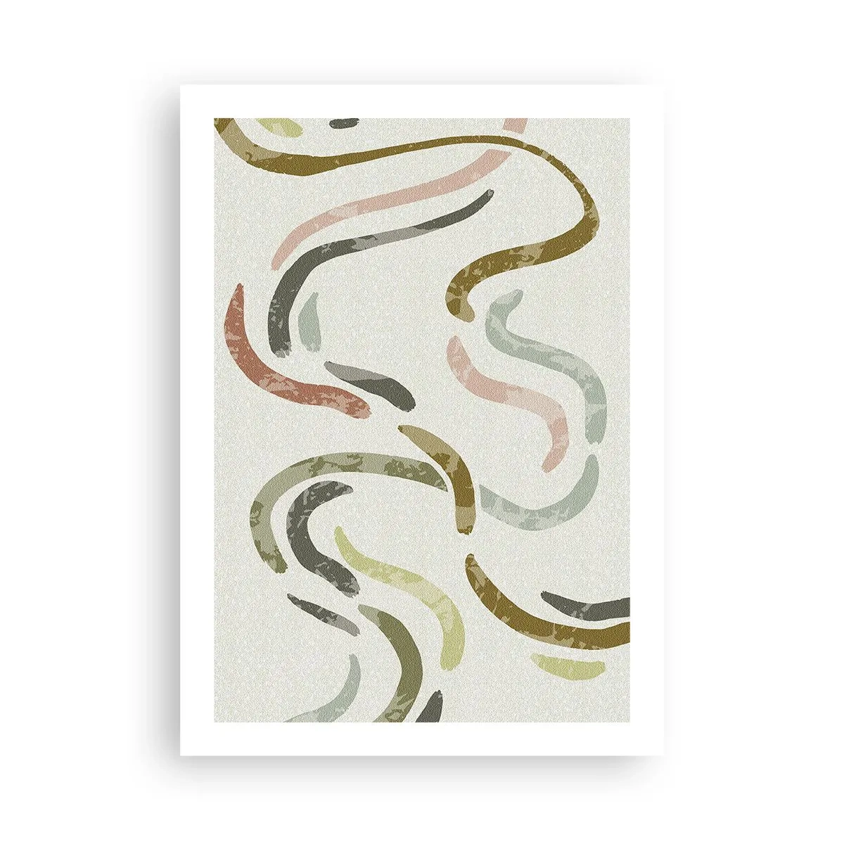 Poster - Een vrolijke dans van abstractie - 50x70 cm