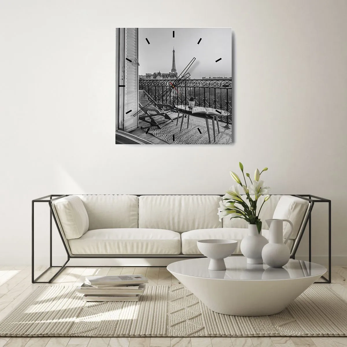 Wandklok - Klok - Parijs' namiddag - 30x30 cm