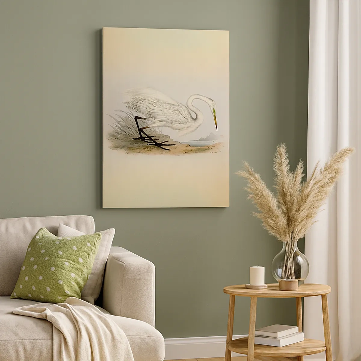 Schilderen op canvas - Dame op de biezen - 50x70 cm